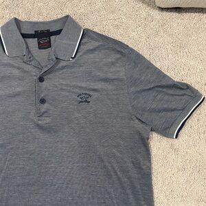 Paul & Shark Navy Polo Shirt with White Trim